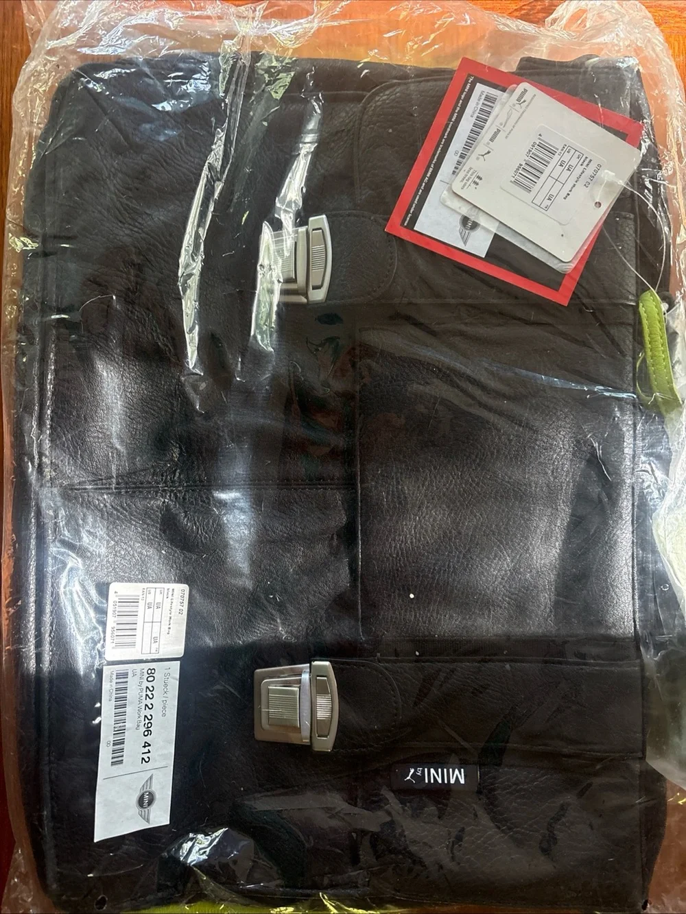 Puma Black Leather Belt with Silver-Tone Buckle